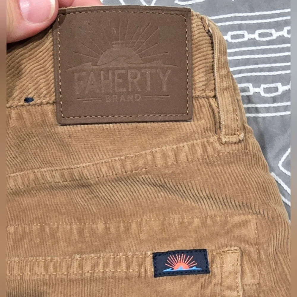 Faherty Mens Corduroy Straight Leg Pants Size 33